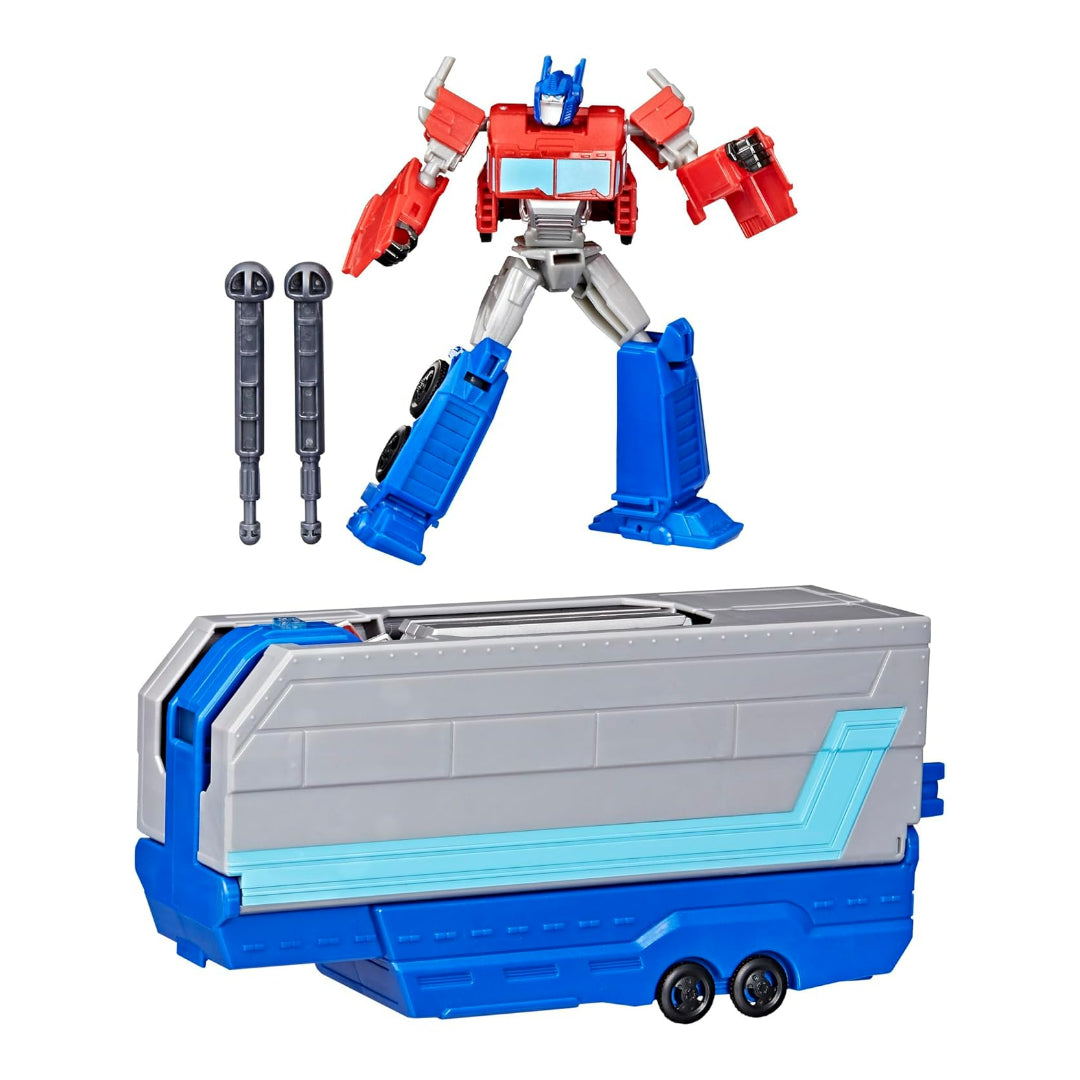 Transformers EarthSpark Optimus Prime Battle Trailer Playset