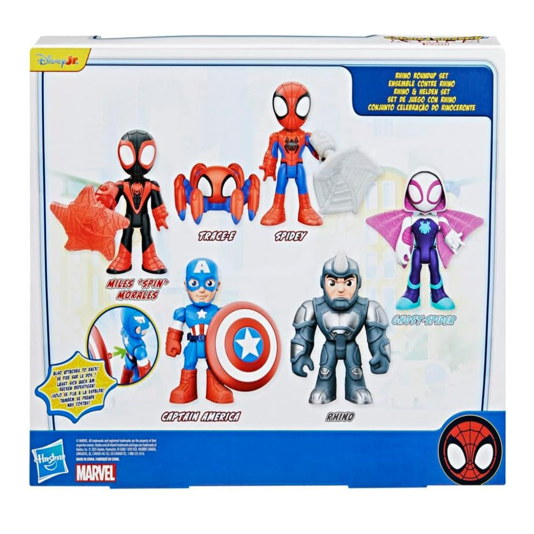Marvel Spidey and His Amazing Friends Rhino Roundup Set Action Figure 6-Pack