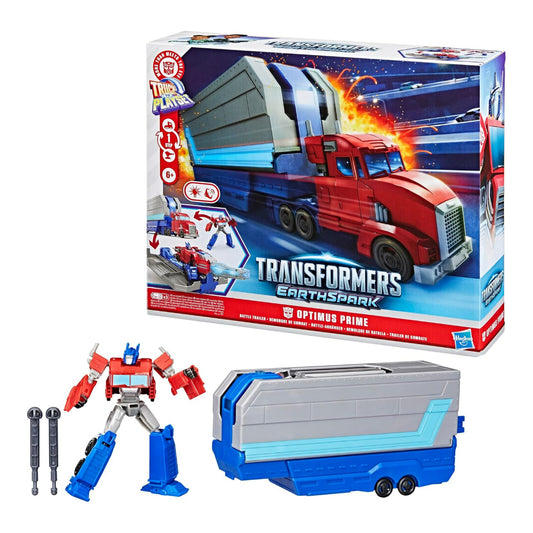 Transformers EarthSpark Optimus Prime Battle Trailer Playset
