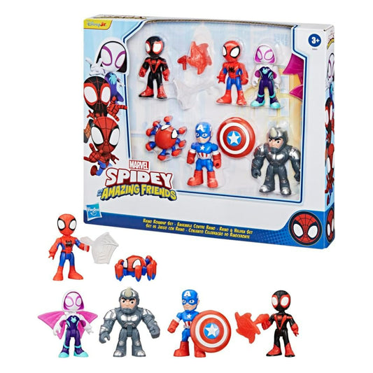 Marvel Spidey and His Amazing Friends Rhino Roundup Set Action Figure 6-Pack