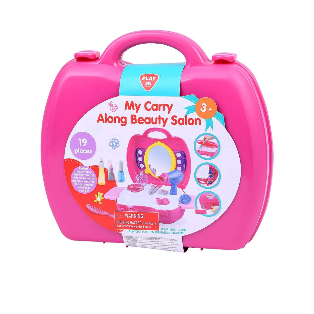 PlayGo - My Carry Along Beauty Salon Playset - 19 Pieces