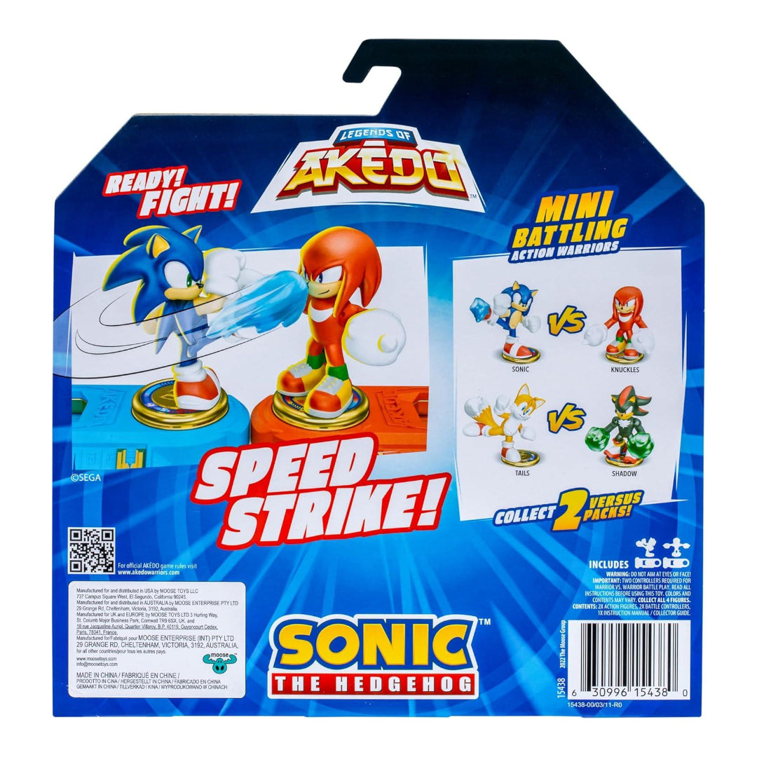 Akedo Sonic القنفذ مقابل العبوة مع Sonic