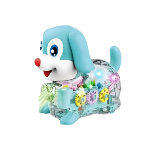 Musical Transparent Gear Dog Toy