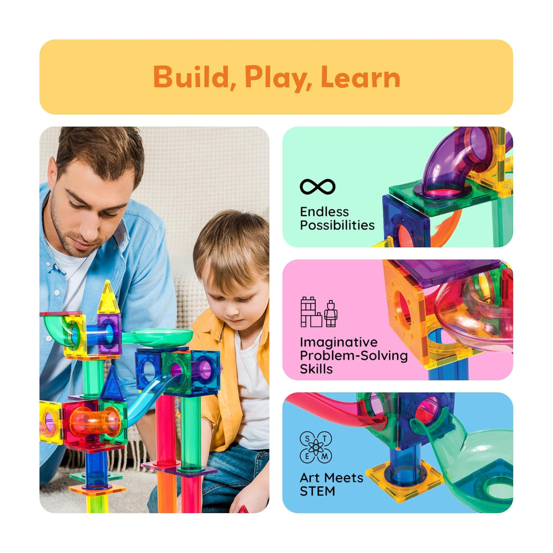 Picasso Tiles Magnetic Marble Run Set 100pcs