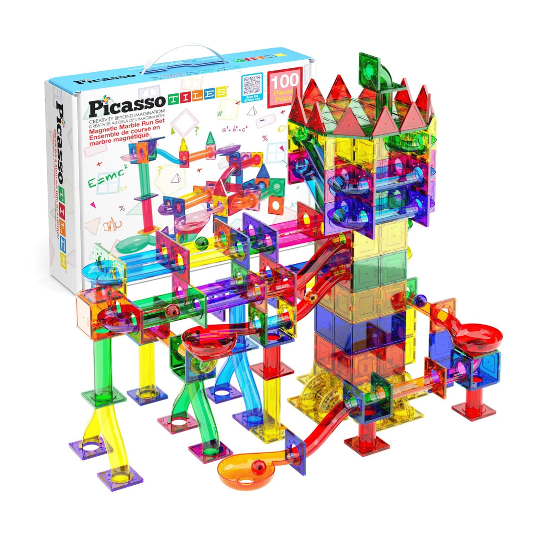 Picasso Tiles Magnetic Marble Run Set 100pcs