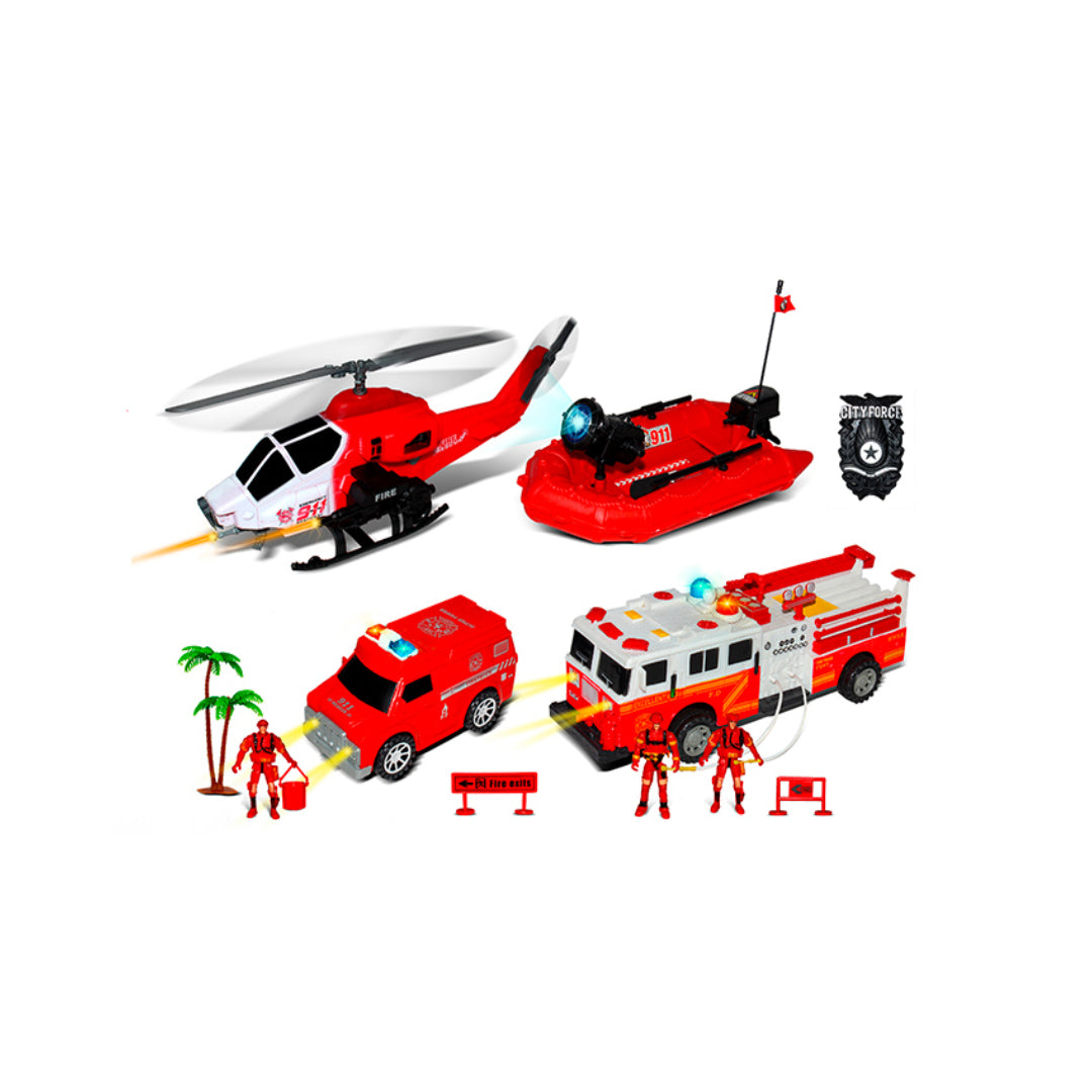 Firefighter Emergency Vehicle Set.