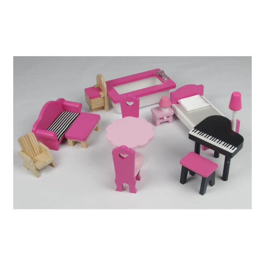 3-Storey Large Mansion Kids Wooden Dolls House