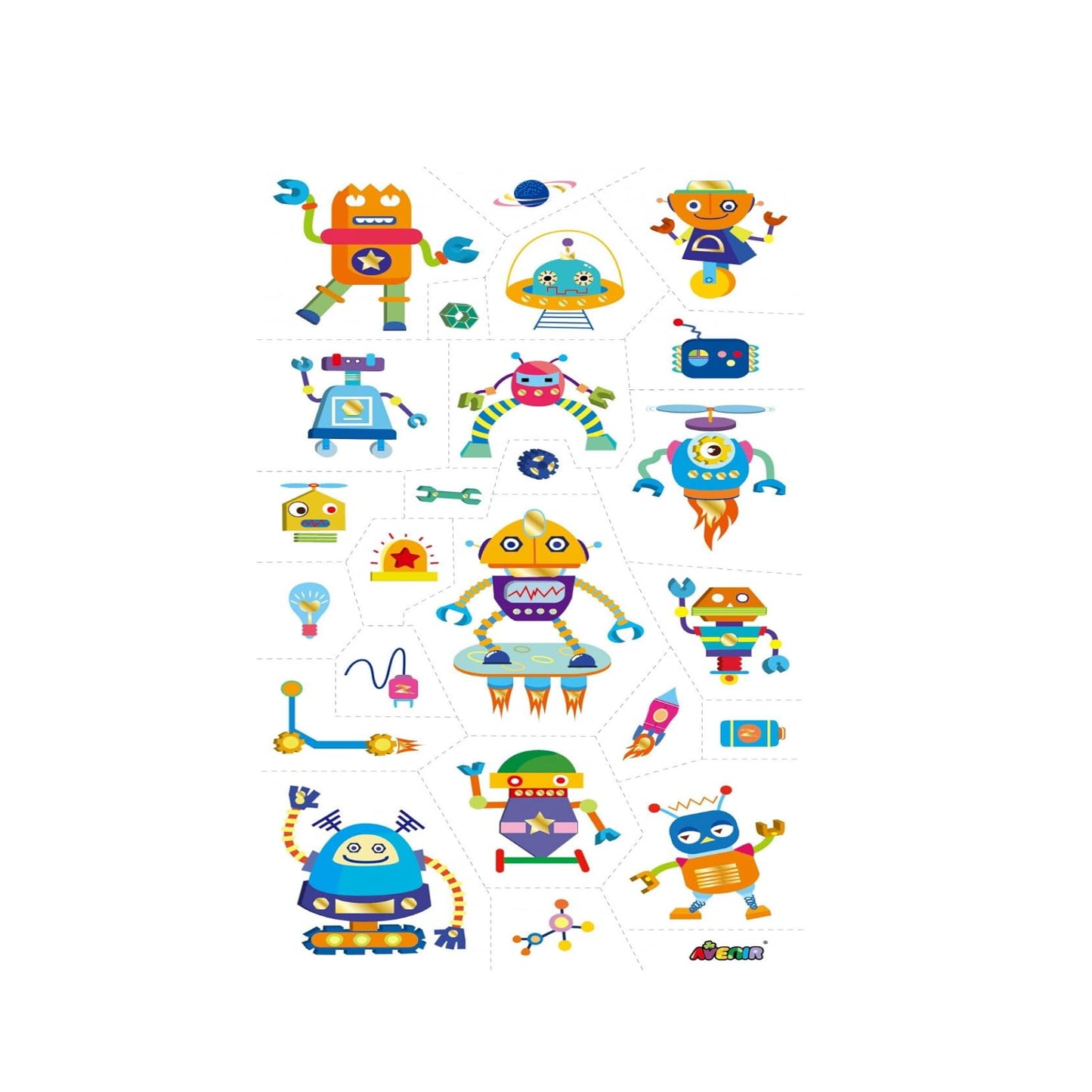 Avenir - TemporaryTattoos 50pcs Robot