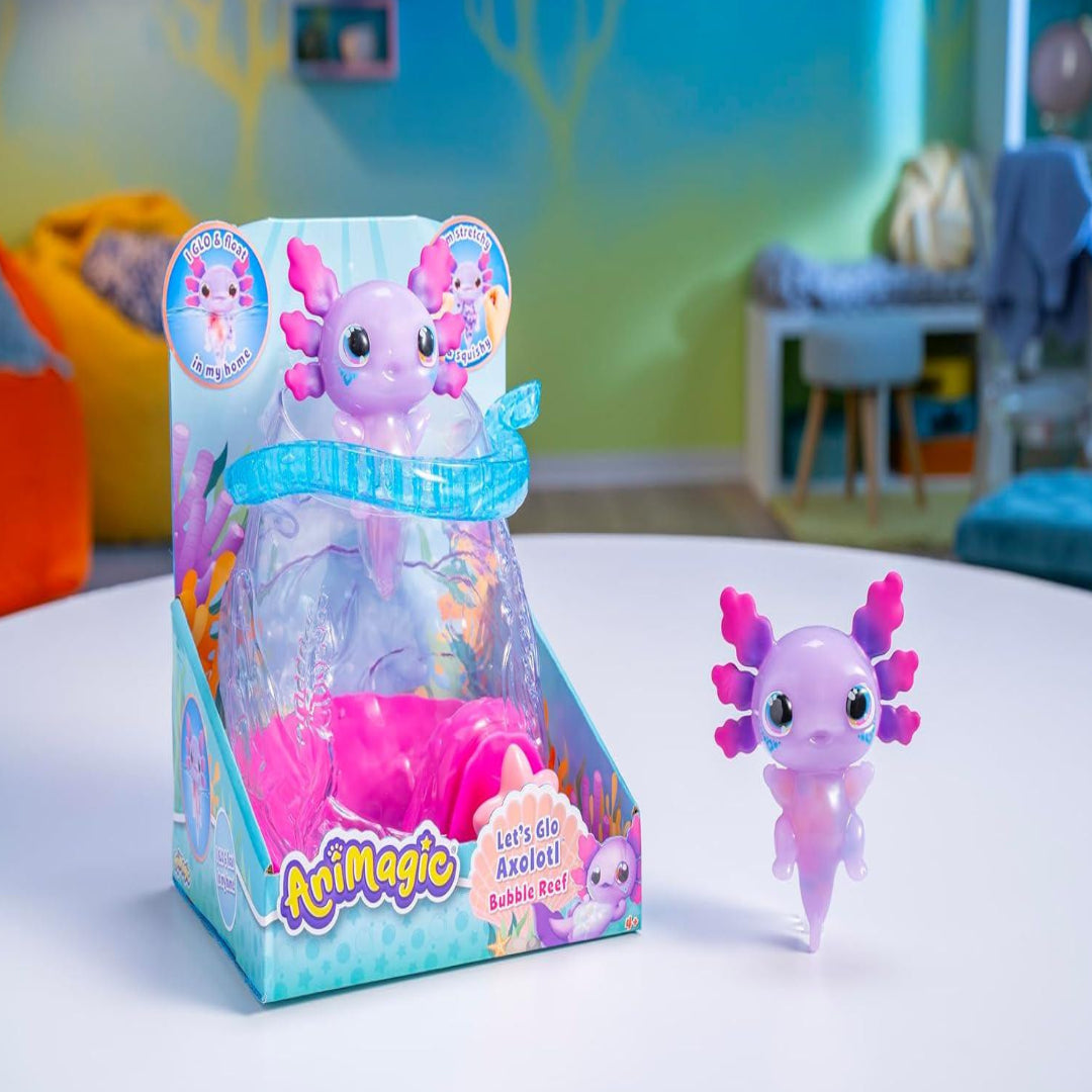 Animagic Let's Glo Axolotl Bubble Reef