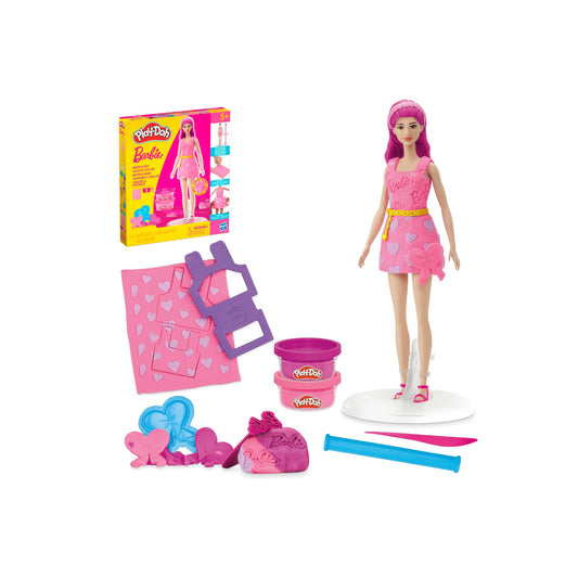 Play-Doh Barbie Hearts and Hair Set, Make Doll Clothes with Modeling Compound