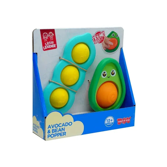 Little Learners Avocado And Bean Popper Sensory Toy Set