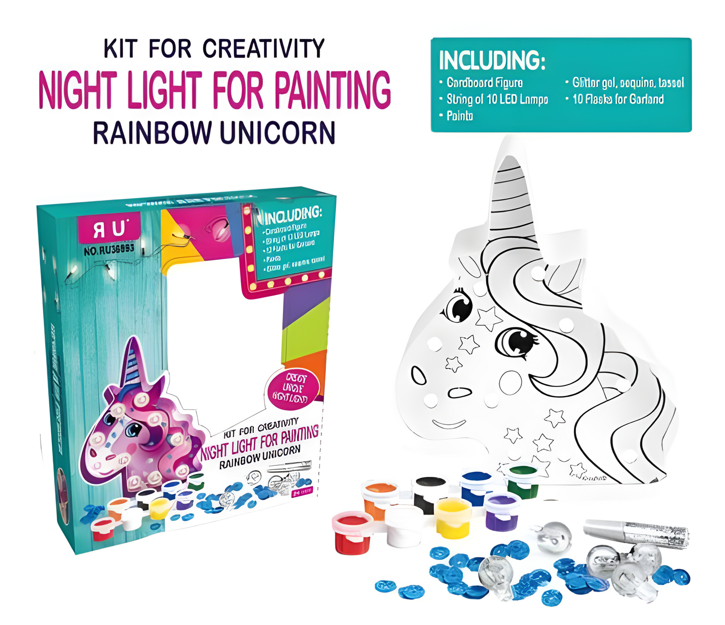 Painting kit Unicorn night light.