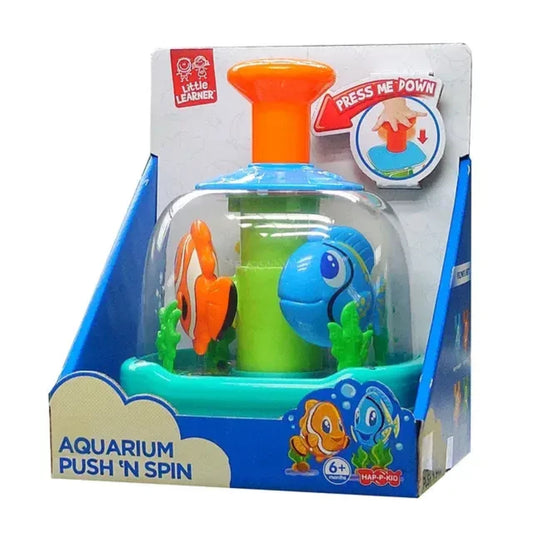 Little Learners Aquarium Push N Spin Toddler Toy