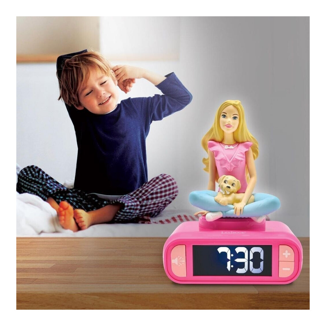 Barbie Digital3D Alarm Clock Winnight Light And Sound Effect