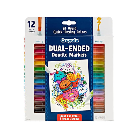 Crayola Dual Chisel Tip Doodle Markers - Superpanda