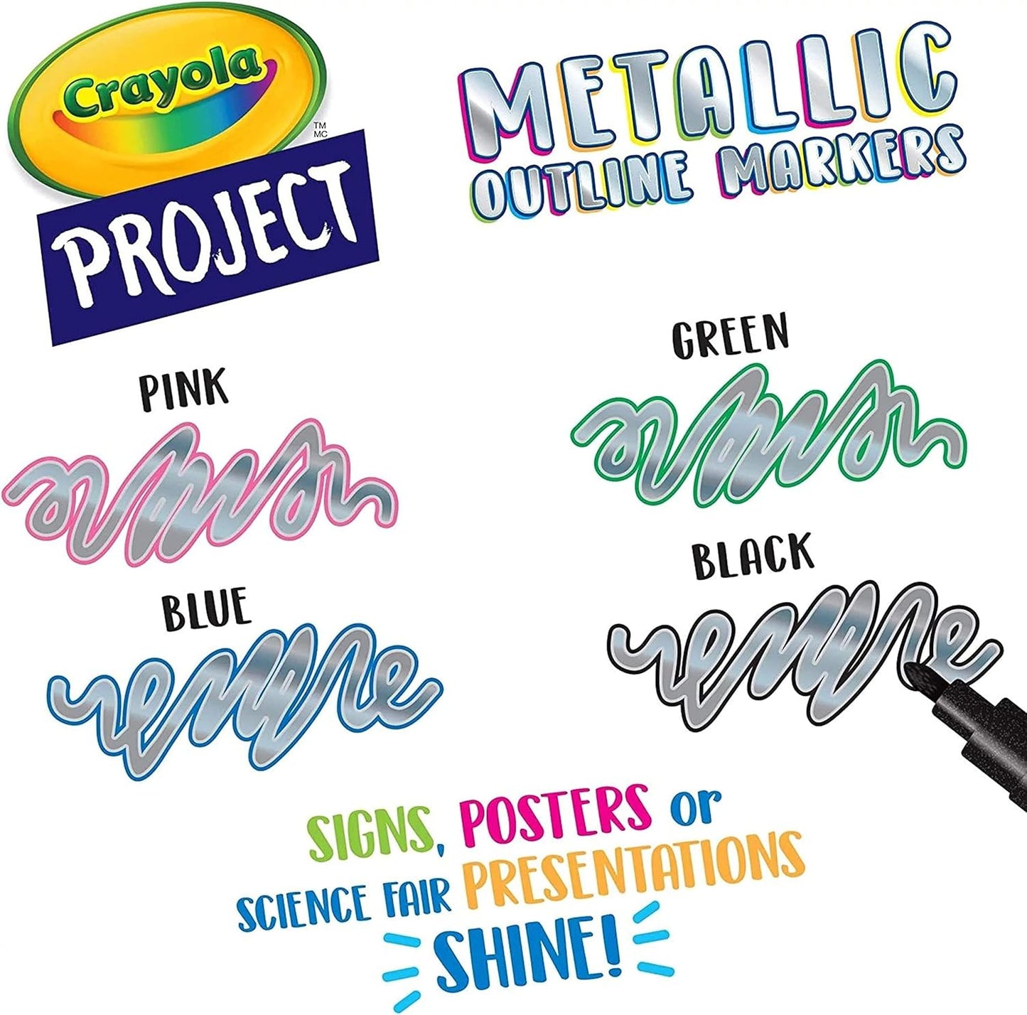 Crayola Metallic Outline Markers - Superpanda