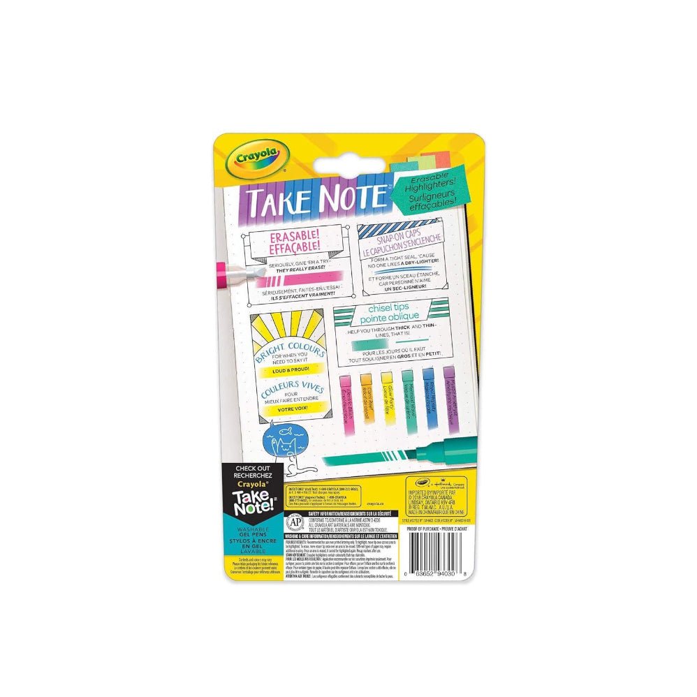 Crayola Take Note Erasable Highlighters - Superpanda