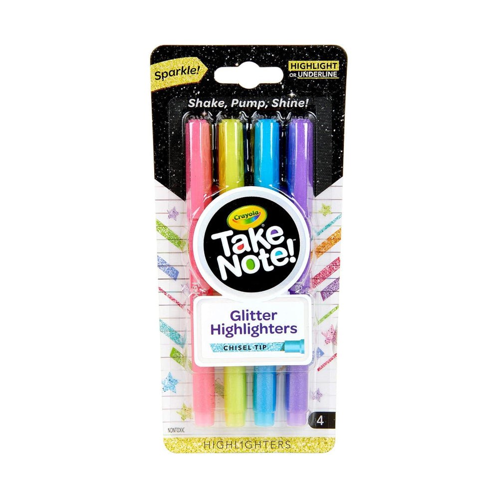 Crayola Take Note Glitter Highlighters - Superpanda