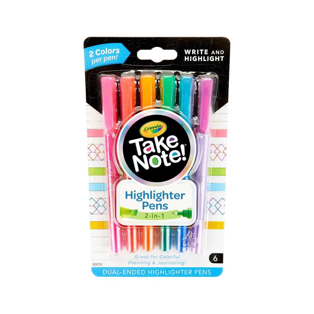 Crayola Take Note Highlighters and Dual Tip Pens - Superpanda