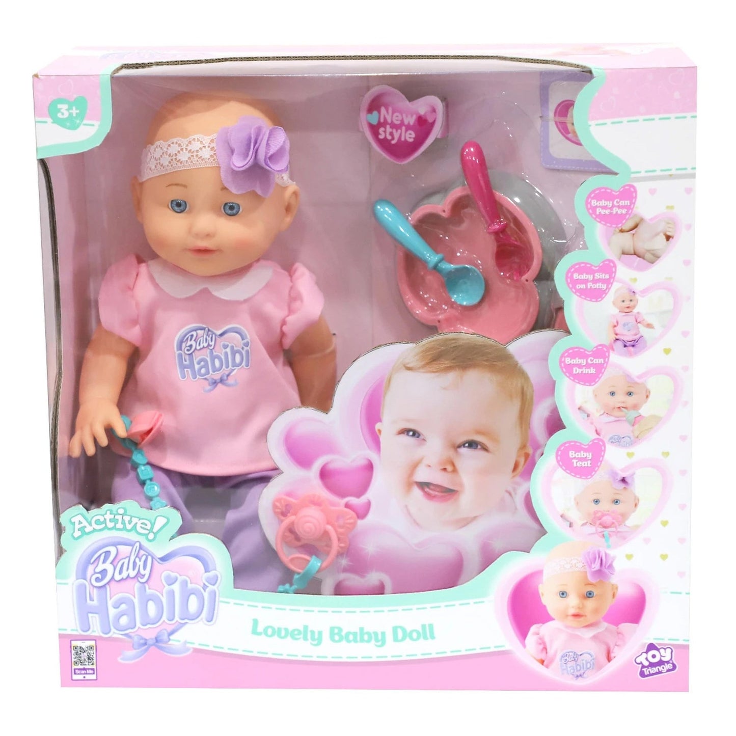 Baby Habibi Active Lovely Baby Doll 14 Inch