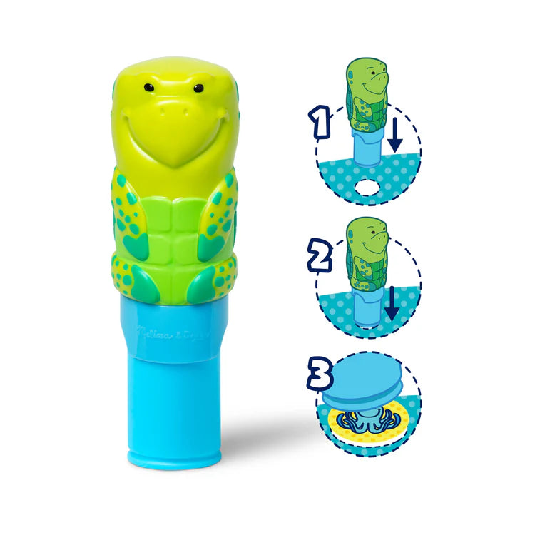 Melissa & Doug Sticker WOW! Sea Turtle Bundle: Activity Pad & Sticker Stamper