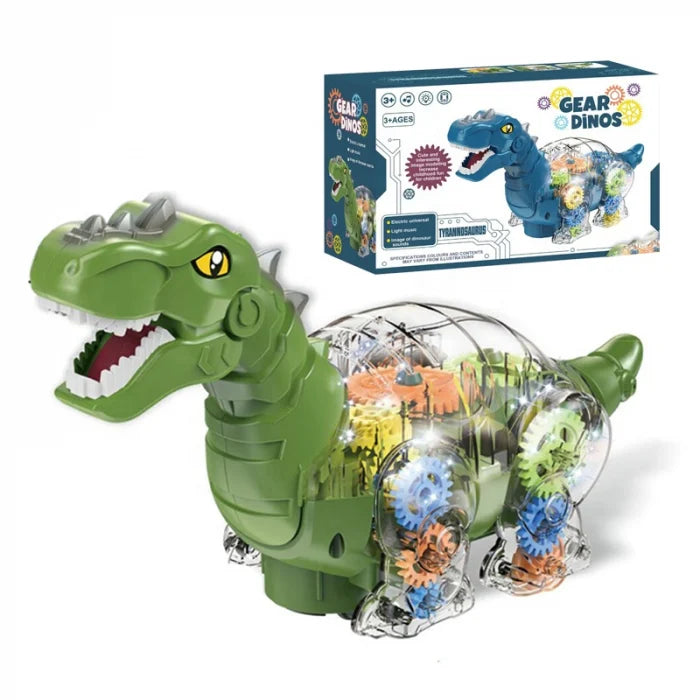 Dinosaur with sounds and lights with transparent case