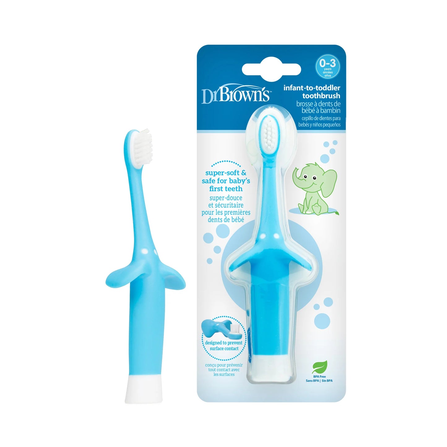 Dr. Brown's Infant-to-Toddler Toothbrush, Elephant