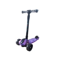 Graffiti Print Foldable children's 3 - wheel scooter Purple - Superpanda