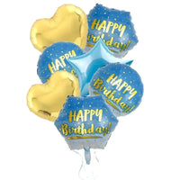 Happy Birthday Foil Balloons Round Shape - Superpanda