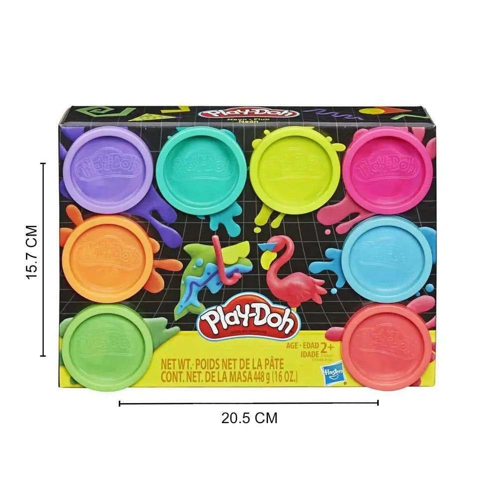HASBRO Play Doh 8 Pack Neon Non Toxic Modeling - Superpanda