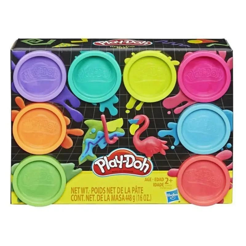 HASBRO Play Doh 8 Pack Neon Non Toxic Modeling - Superpanda