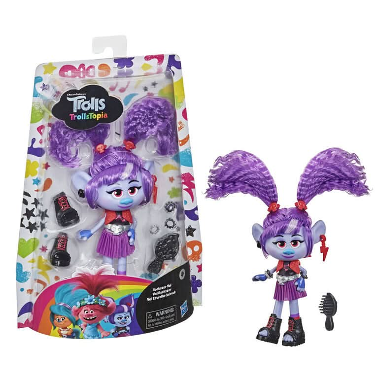 HASBRO Trollstopia Rockstar Val Fashion Doll - Superpanda