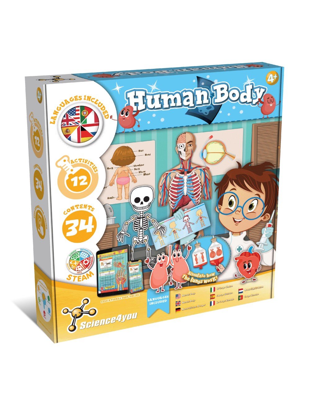 Human Body Science Experiment Kit - Superpanda