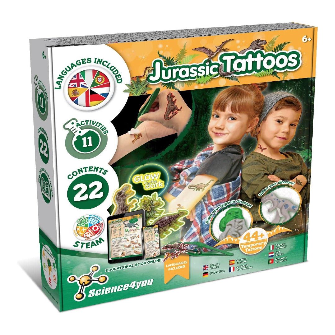 Jurassic Temporary Tattoos for Kids - Superpanda