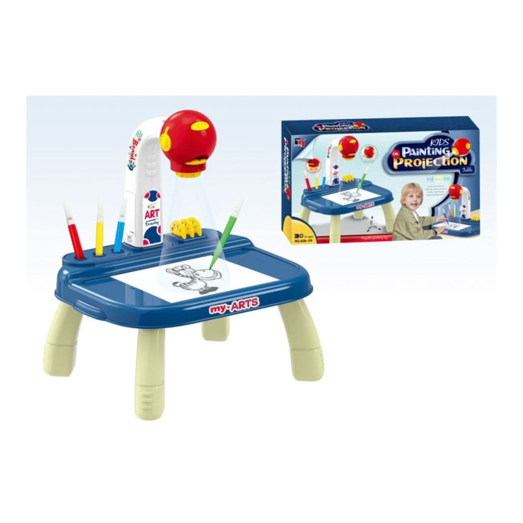 Kids Painting Table with Built - in Projector - Superpanda