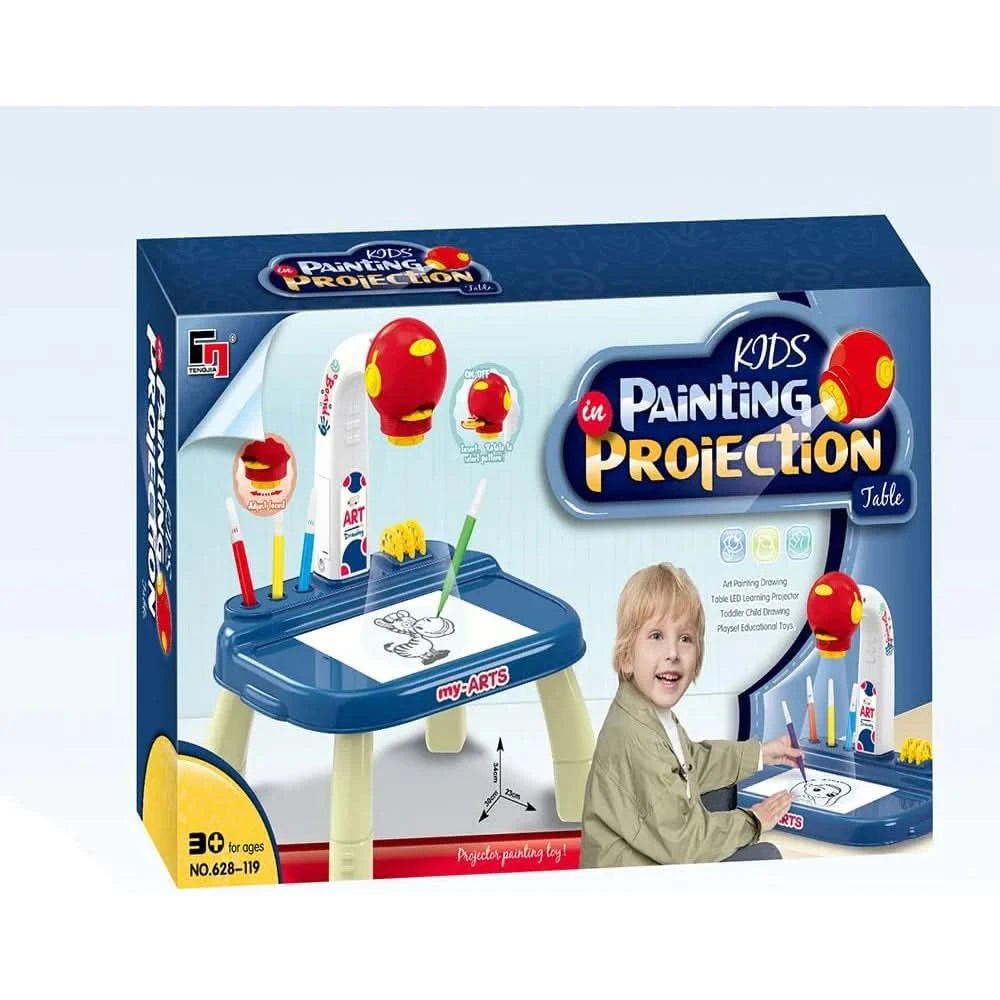 Kids Painting Table with Built - in Projector - Superpanda