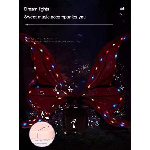 Luminous Fairy Butterfly Wings, LED, Set. - Superpanda