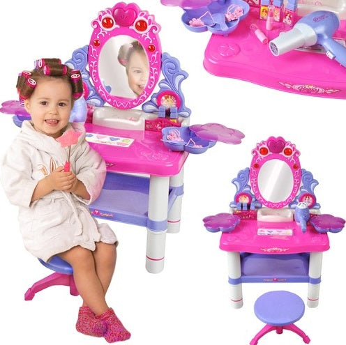 Beauty Makeup Dressing Table with Mirror and Music Playset.