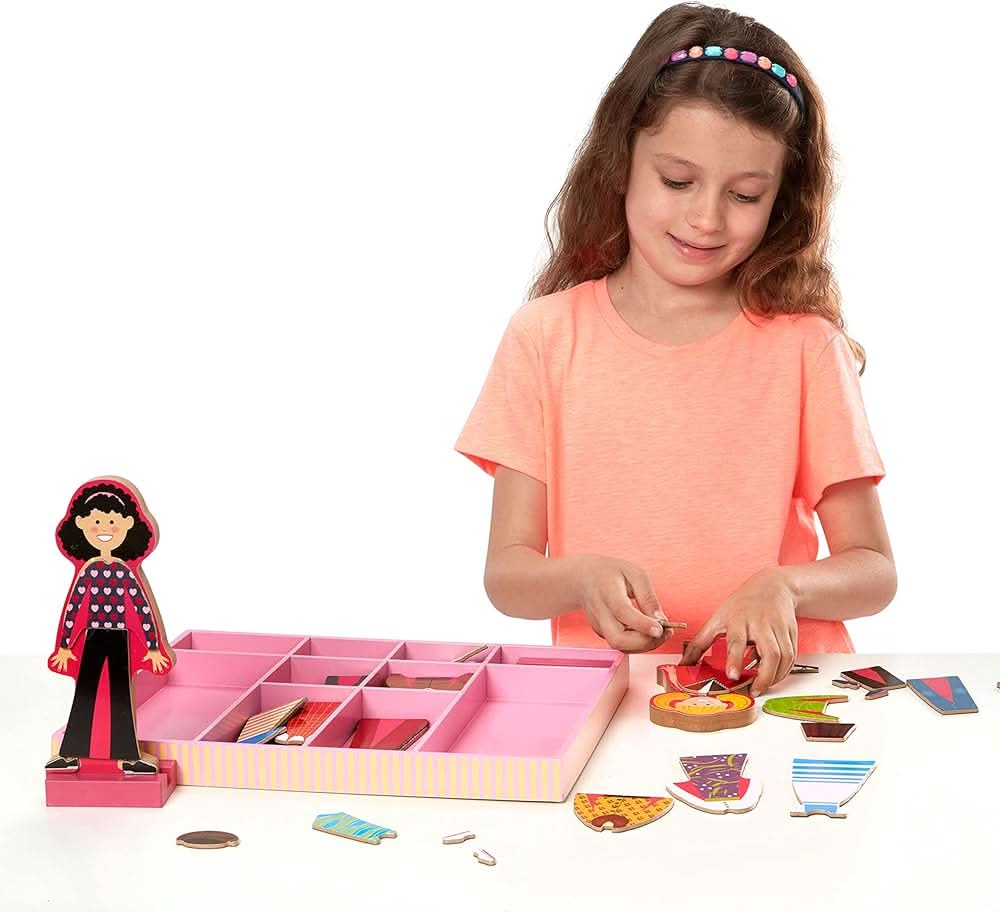 Melissa & Doug Abby & Emma Magnetic Dress - Up Set - Superpanda