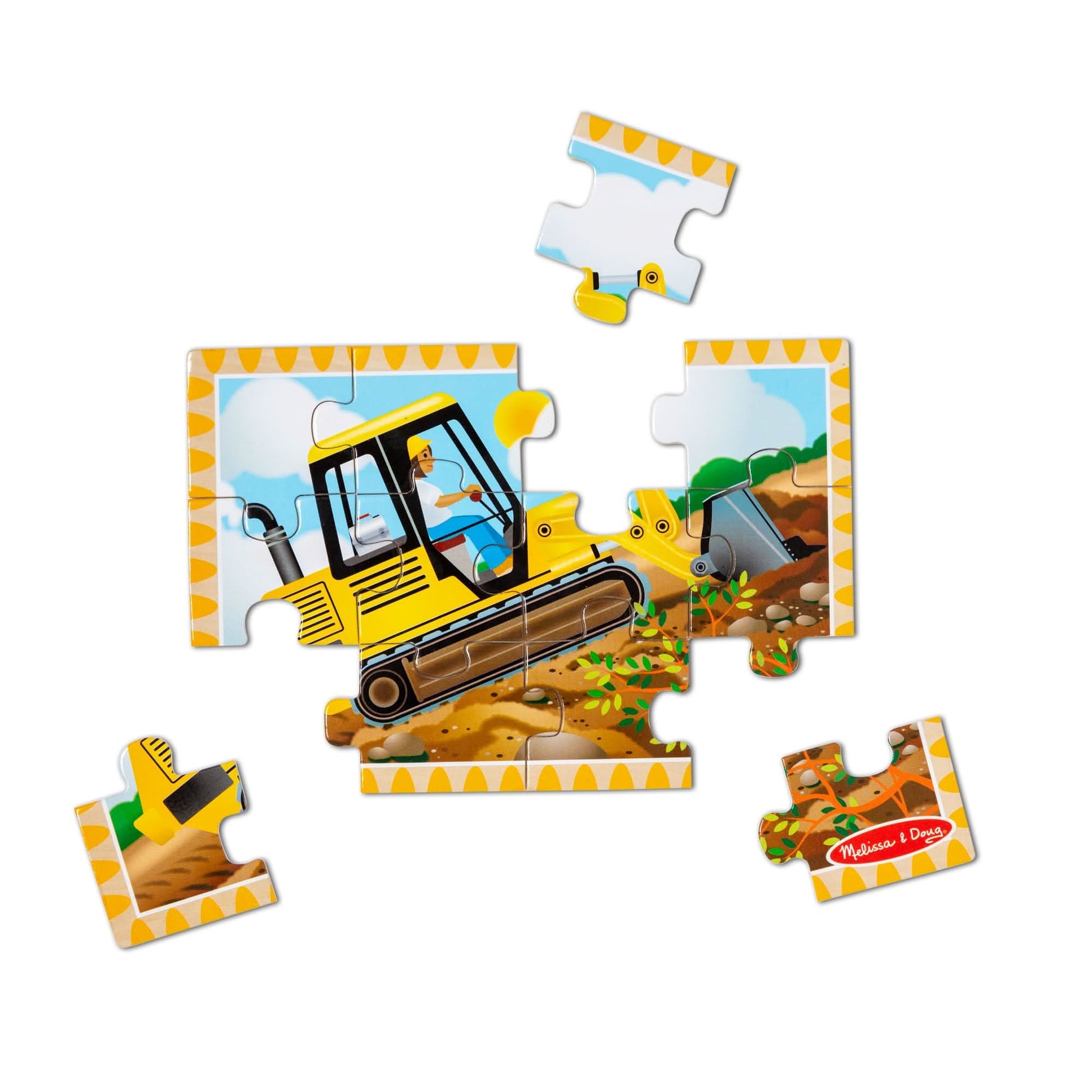 Melissa & Doug Construction Vehicles 12 - Piece Puzzles - Superpanda