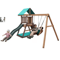 Mount Peak Matterhorn Swing Set & Playhouse - Superpanda