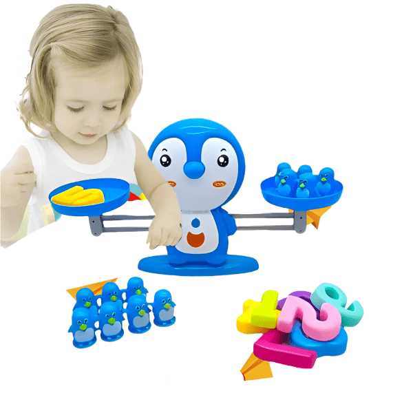 Penguin Balance Scale Games and Number Counting Blocks for Kids - Superpanda