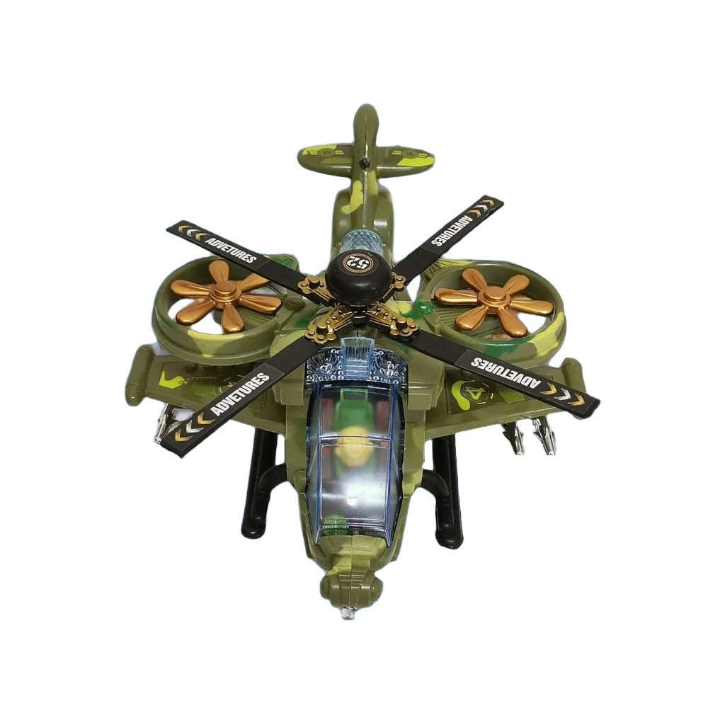 Military helicopter with sound and light