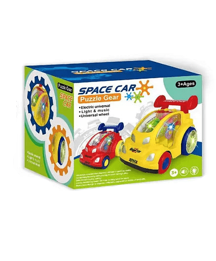 Space Puzzle Gear Car With Light & Sound. - Superpanda