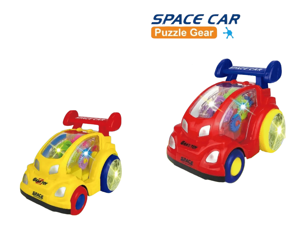 Space Puzzle Gear Car With Light & Sound. - Superpanda