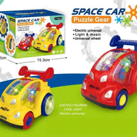 Space Puzzle Gear Car With Light & Sound. - Superpanda