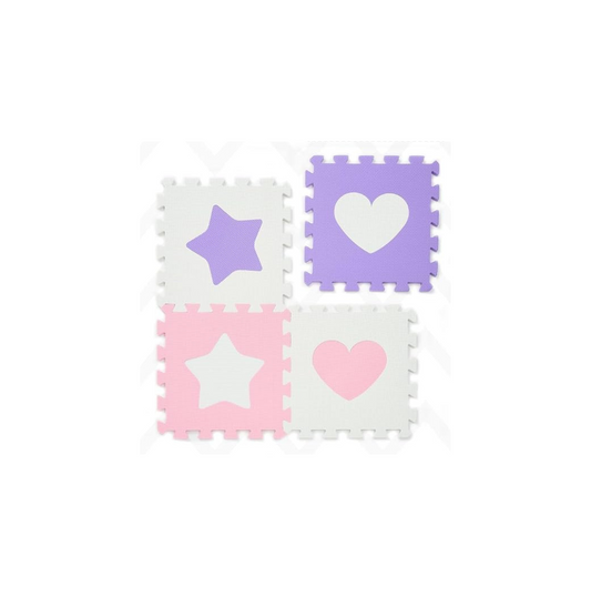 Pink and White Floor Mat