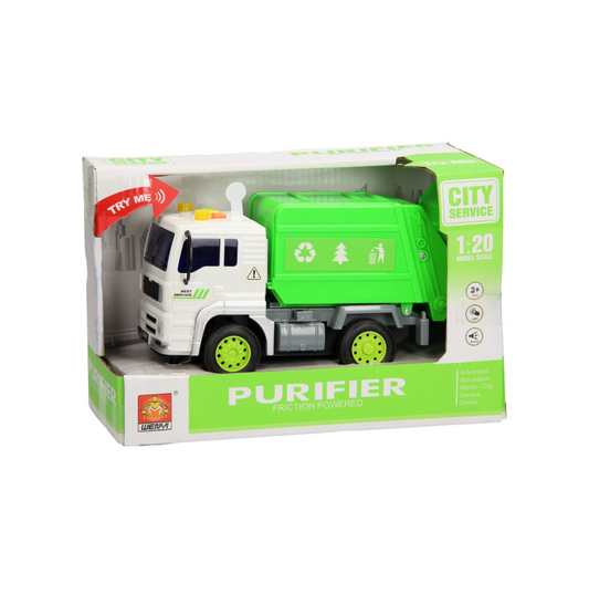 Wenyi Bruder 1:20 Friction Sanitation Truck - Green