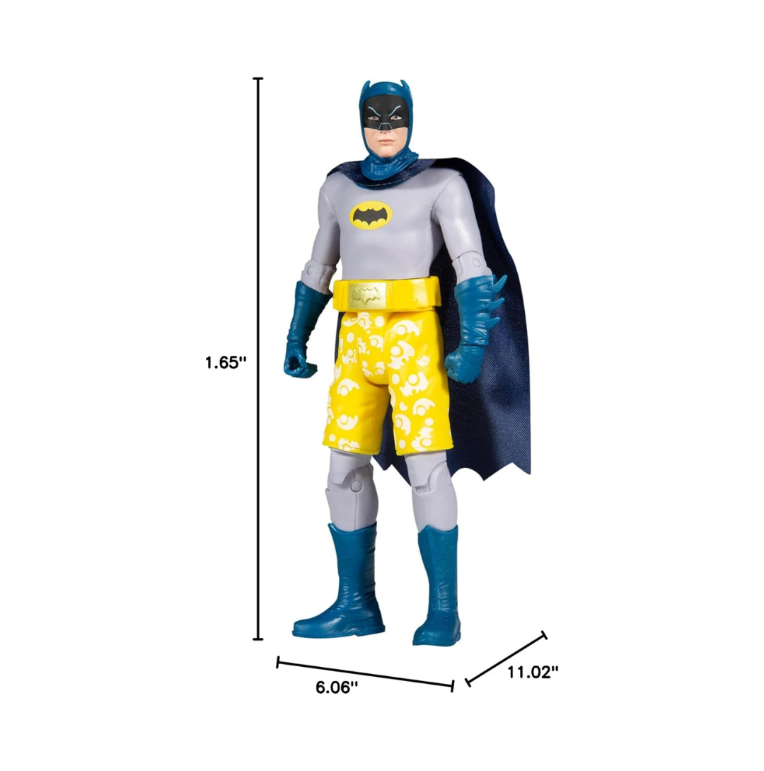 DC Retro 6inch Batman 66 Batman Swim Shorts W2