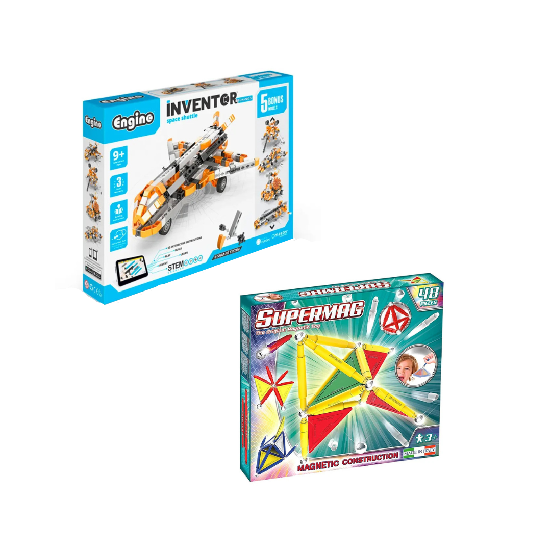 Bundle - Inventor Mechanics Space Shuttle + Supermag Primary 48
